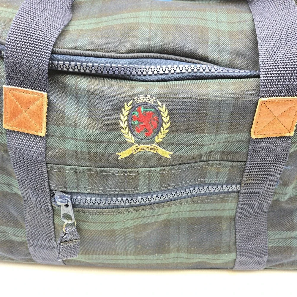Vintage Tommy Hilfiger Duffle Bag Tartan Plaid Pepsi Cola Flag‎ Large 90s Y2K